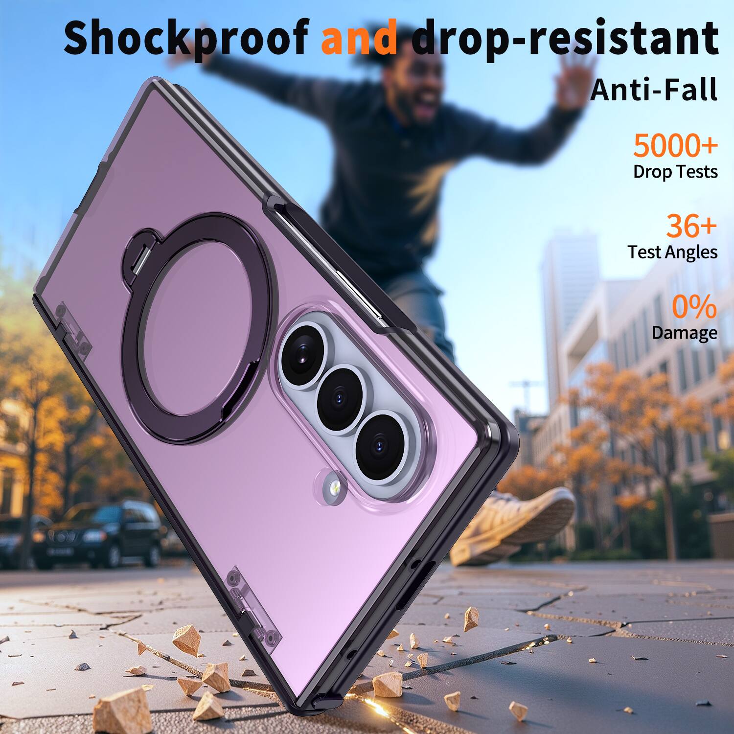 Shockproof and drop-resistant Anti-Fall

5000+ Drop Tests

36+ Test Angles

0% Damage