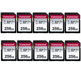 Transcend - 10-Pack 256GB 300S UHS-I SDXC Memory Cards