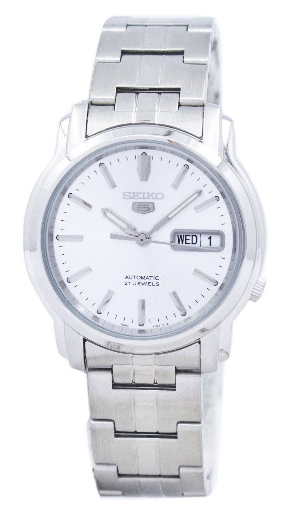 Seiko - Automatic 21 Jewels SNKK65 SNKK65K1 SNKK65K Men's Watch - Silver