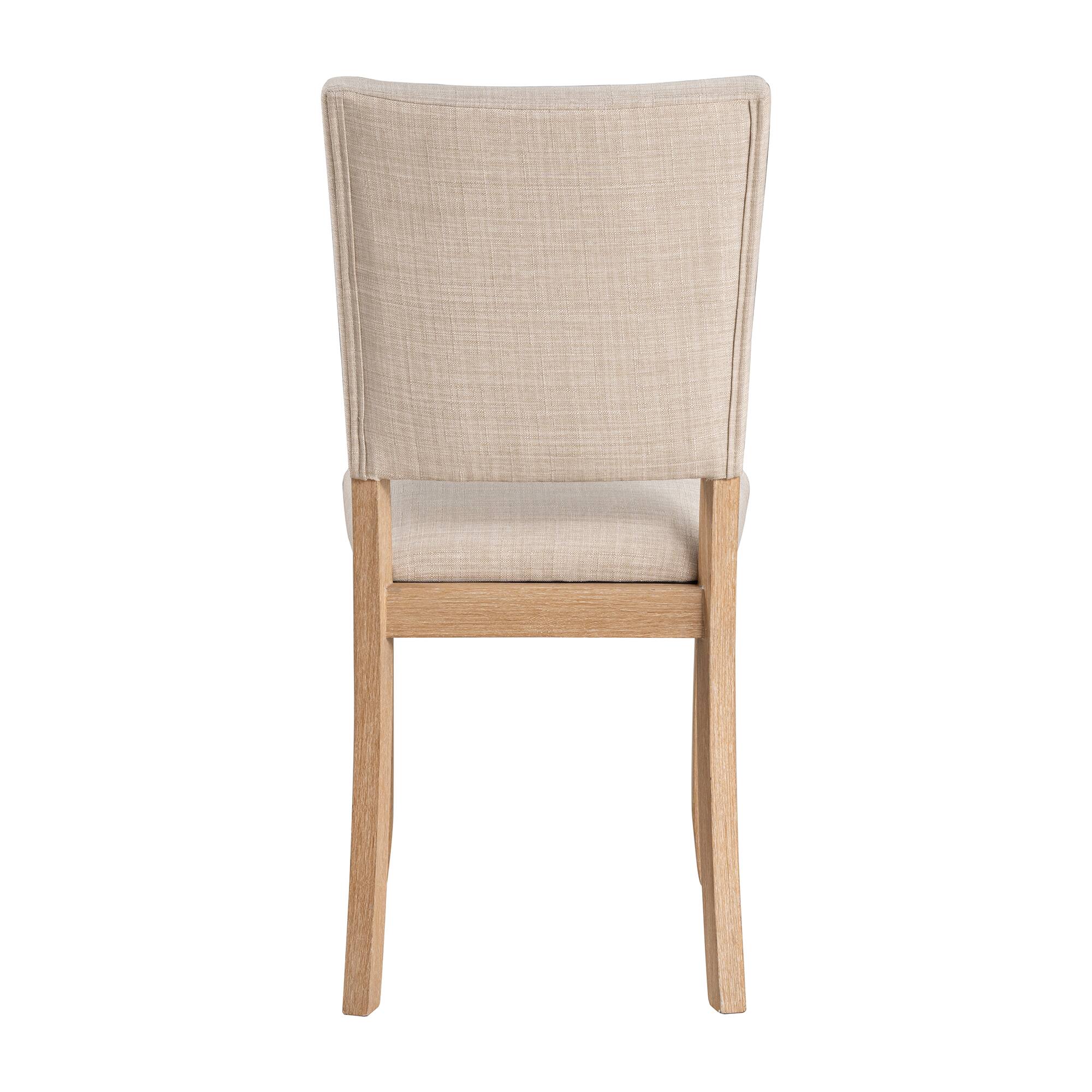 Alt View 4. Vaczon - Transitional Upholstered Dining Chair, Fabric Seat & Back, Padded Cushioned Accent Chair for Kitchen Dining Room - Natural.