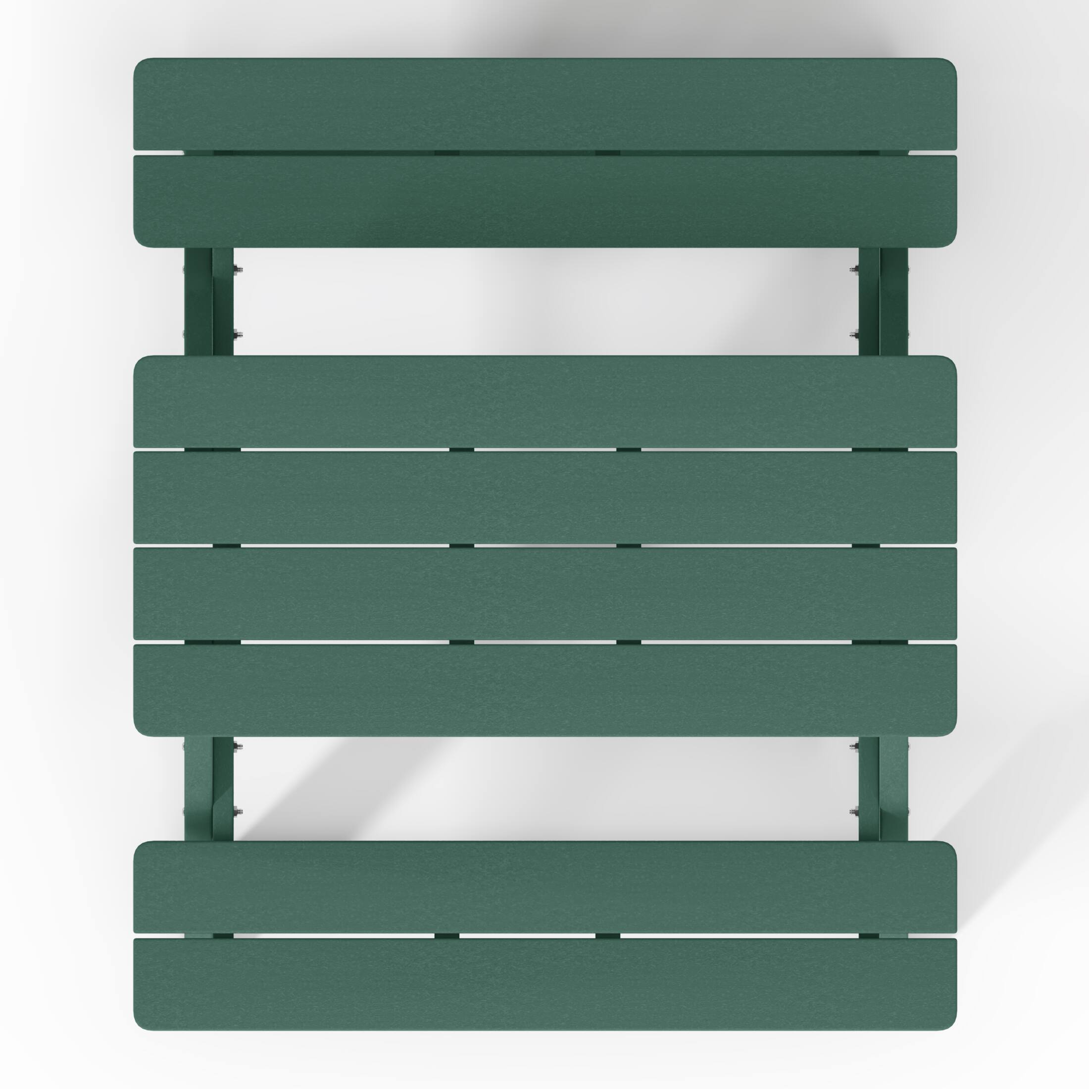 Alt View 1. WestinTrends - WestinTrends Malibu Outdoor Patio Kids HDPE Plastic Picnic Bench Table - Dark Green.