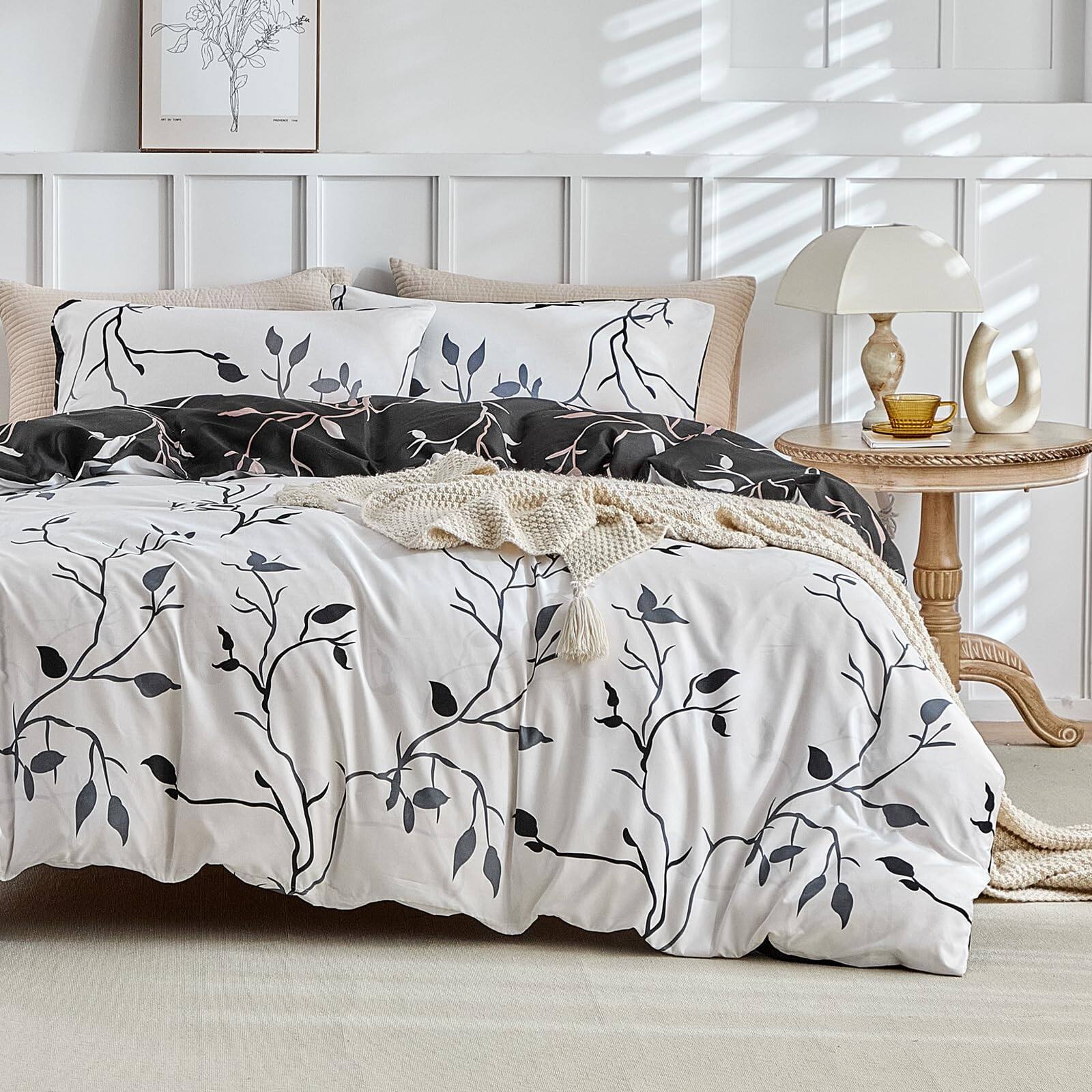 A：black White Branch-Queen (90×90 inch)