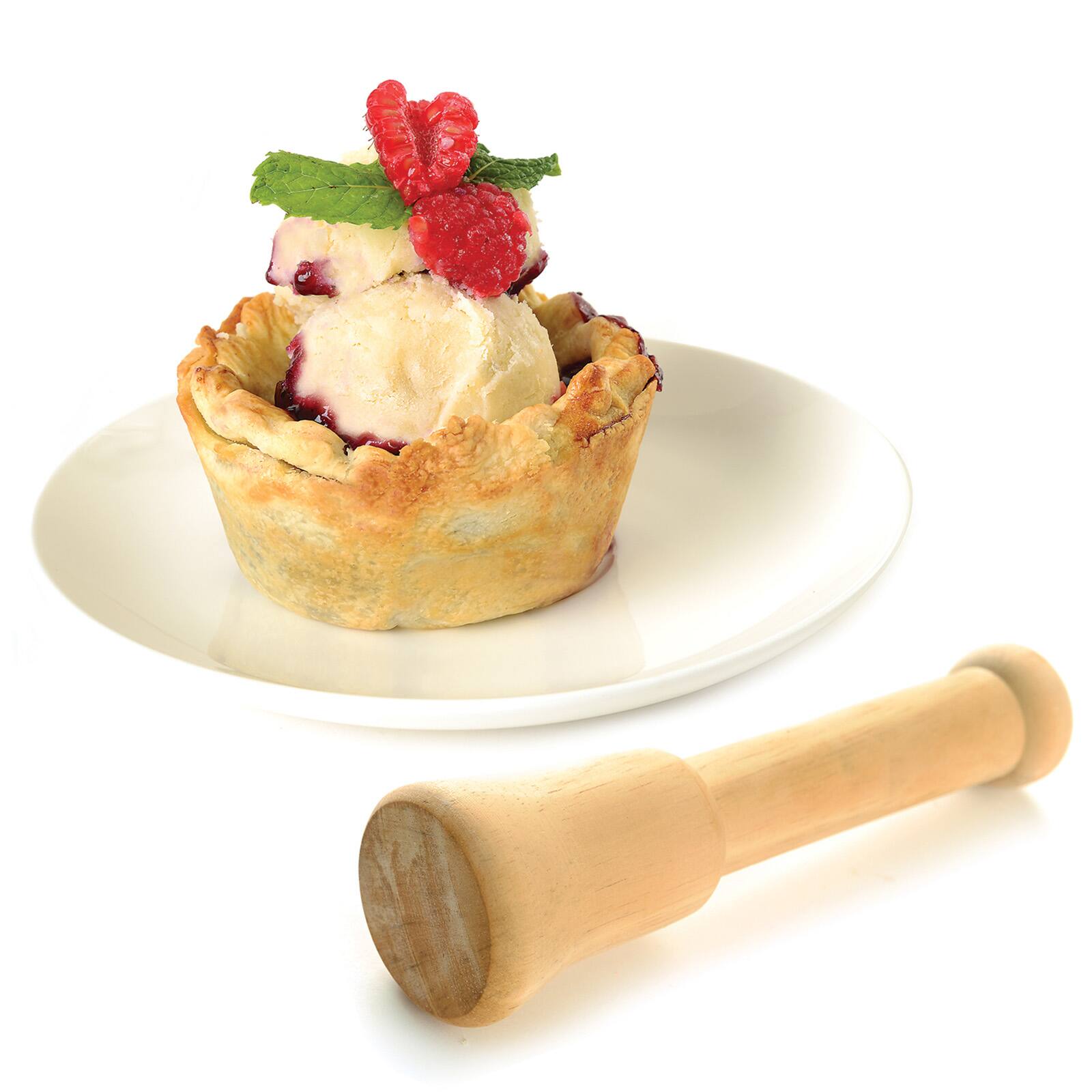 Alt View 5. Norpro - Tart Tamper, Wooden Dough Press for Mini Muffins and Tarts - Beige.
