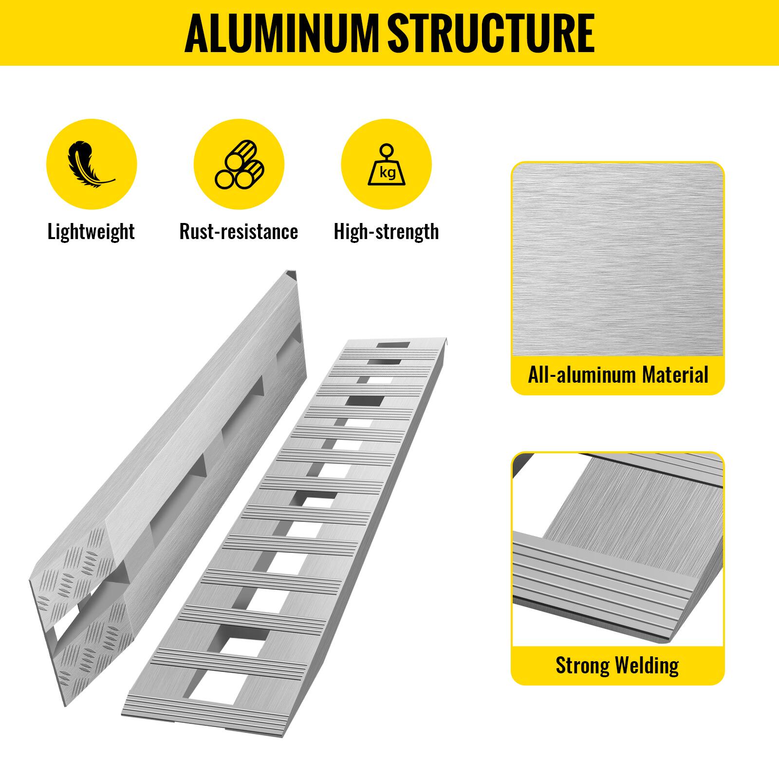 ALUMINUM STRUCTURE

- Lightweight
- Rust-resistance
- High-strength
- All-aluminum Material
- Strong Welding