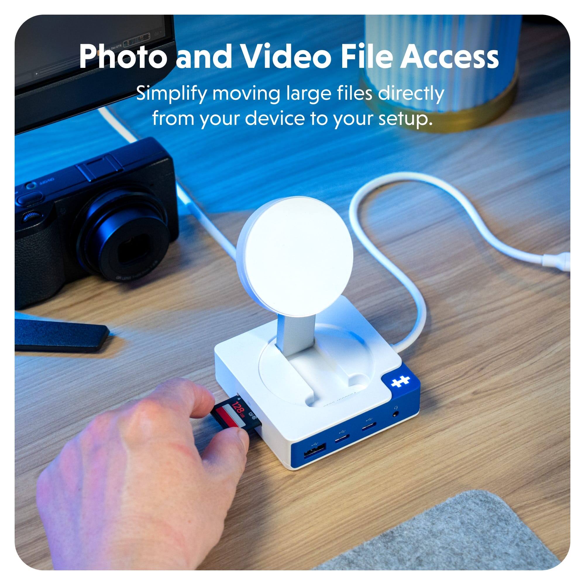 5. Photo and Video File Access: Simplify moving large files directly from your device to your setup.