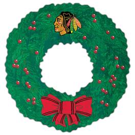 Fan Creations - Chicago Blackhawks 16'' Team Wreath Sign - Green