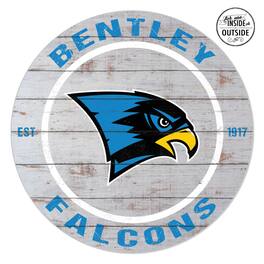 Jardine - Bentley Falcons 20'' x 20'' Indoor/Outdoor Weathered Circle Sign - White