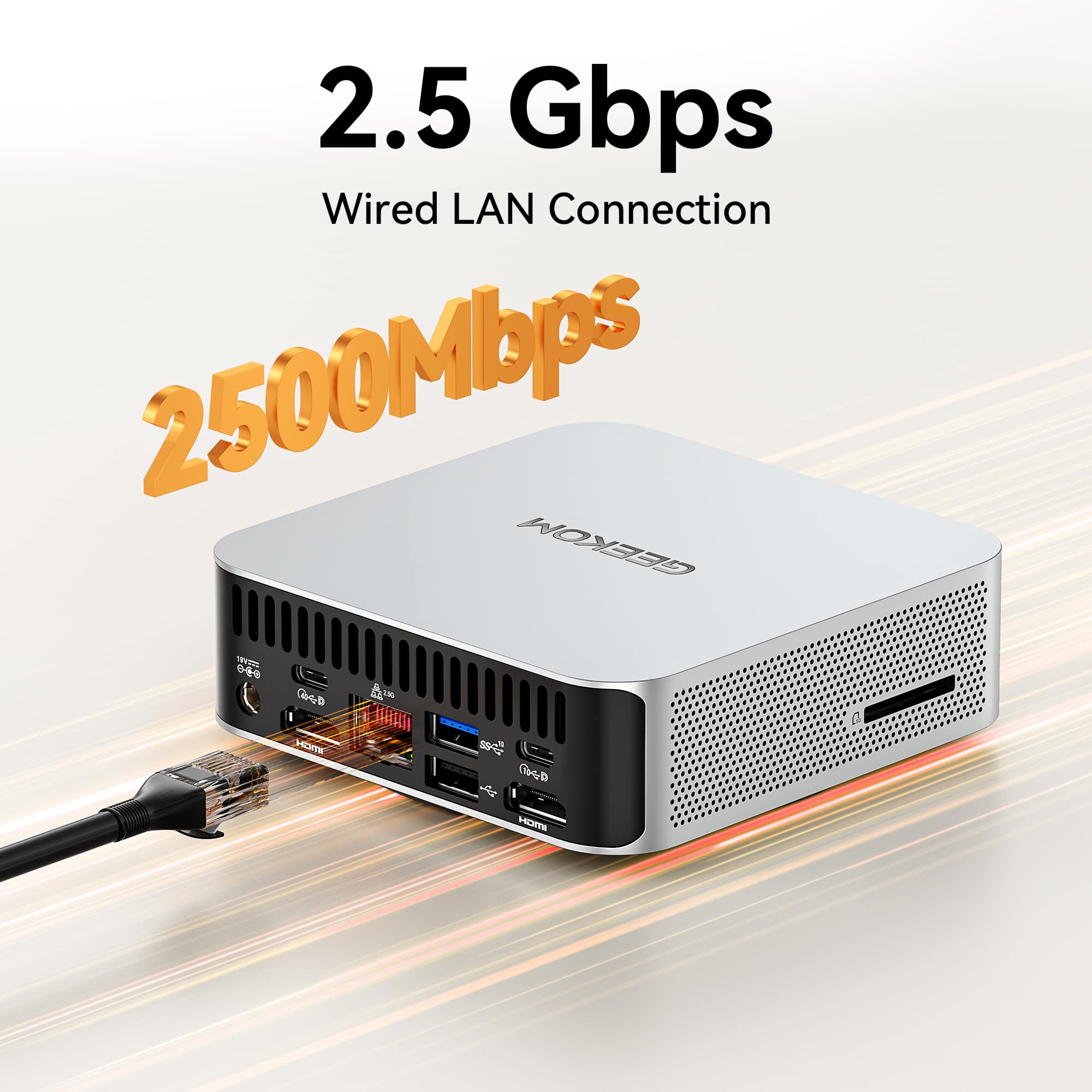 GEEKOM A5 Pro Mini PC AMD Ryzen 5 7530U, 16GB DDR4 RAM, 512GB NVMe