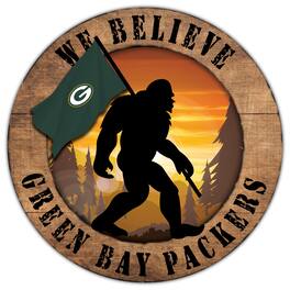 Fan Creations - Green Bay Packers 12'' We Believe Bigfoot Circle Sign - Multicolor