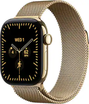 Apple Watch Series 12 (GPS + Cellular) 42mm Titanium Case with Radiant Gold Milanese Loop - Radiant Gold - (2026)