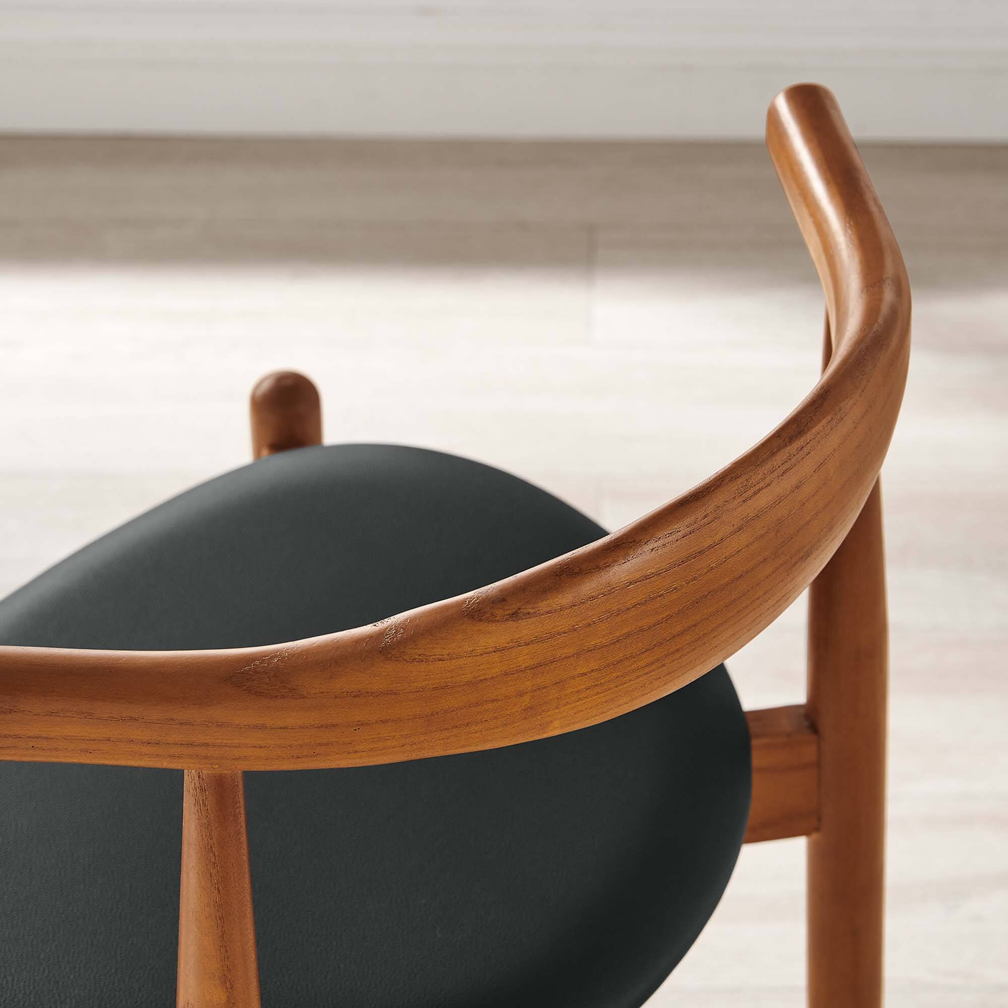 Alt View 1. Modway - Stalwart Dining Side Chairs Set of 2 by Modway - Dark Walnut Black.
