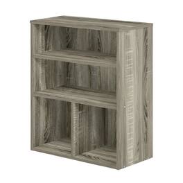 FurniFact - Engineered Wood Bookcase in Warm Brown Finish for Elegant Home Storage - French Oak