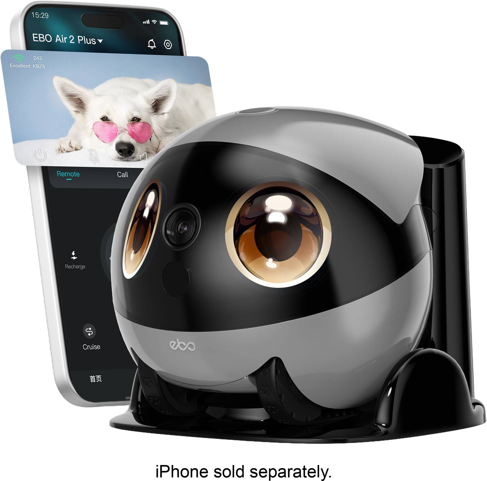 15:29 EBO Air 2 Plus  
242 Excellent KB/s  
Remote  
Call  
Recharge  
Cruise