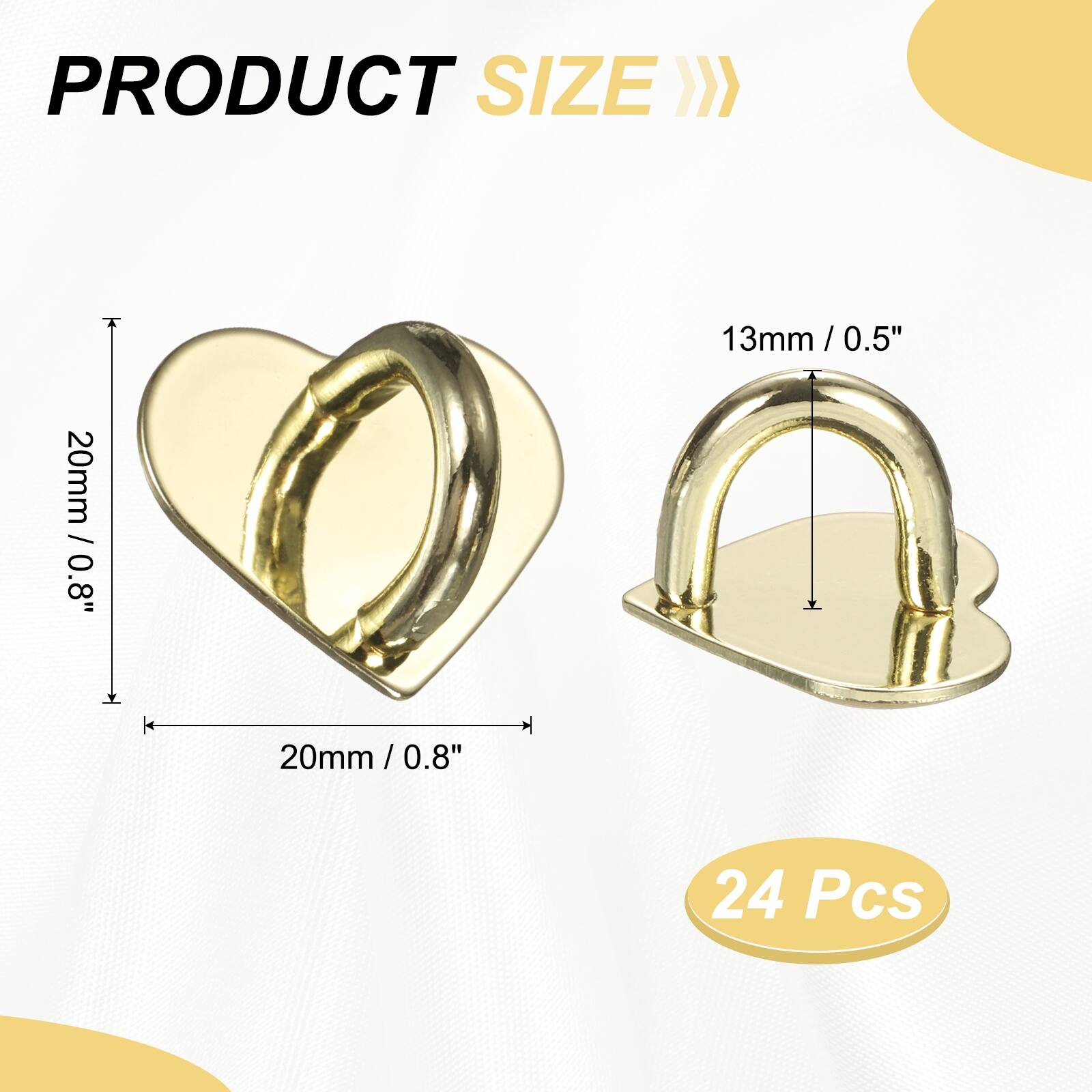 PRODUCT SIZE

20mm / 0.8"  
13mm / 0.5"  
20mm / 0.8"  
24 Pcs