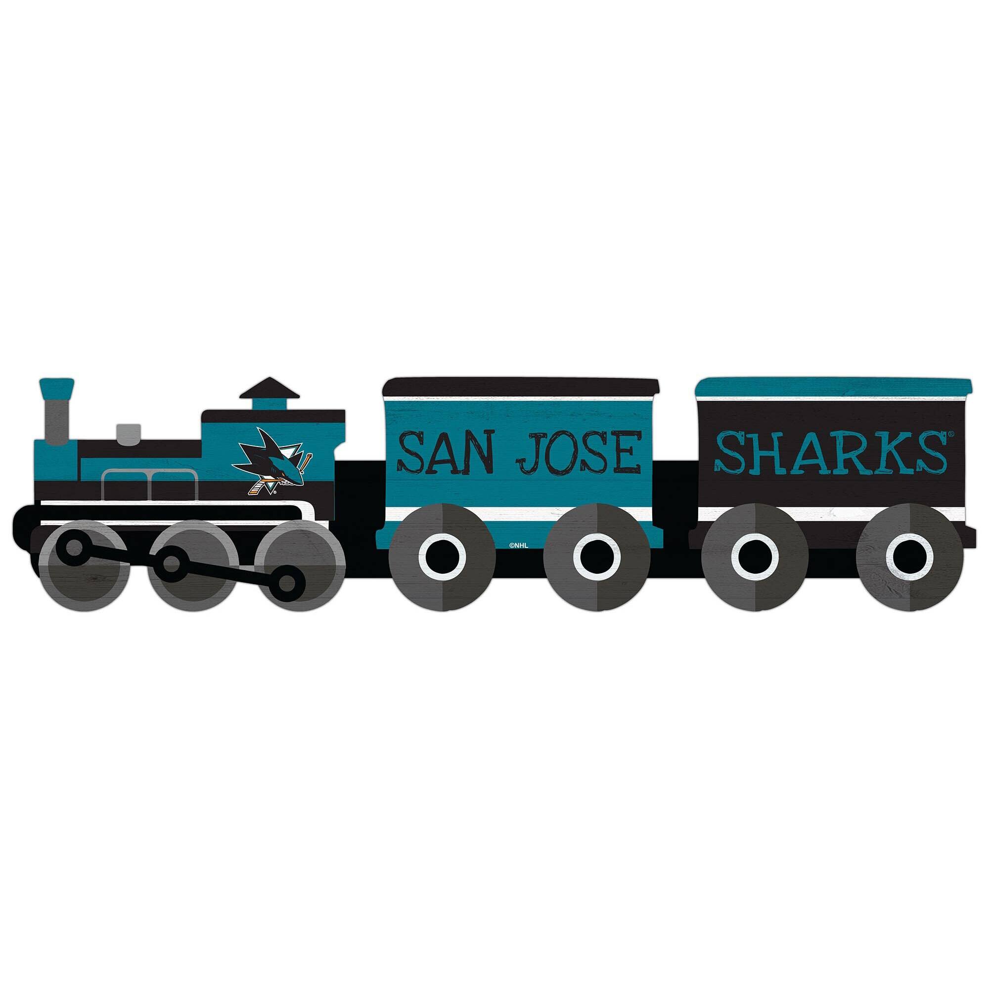 San Jose Sharks 6'' x 24'' Train Cutout Sign