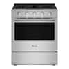 Front. Maytag - 5.0 Cu. Ft. Slide-In Gas Range with Grill Mode and No Preheat Air Fry - Fingerprint Resistant Stainless Steel.