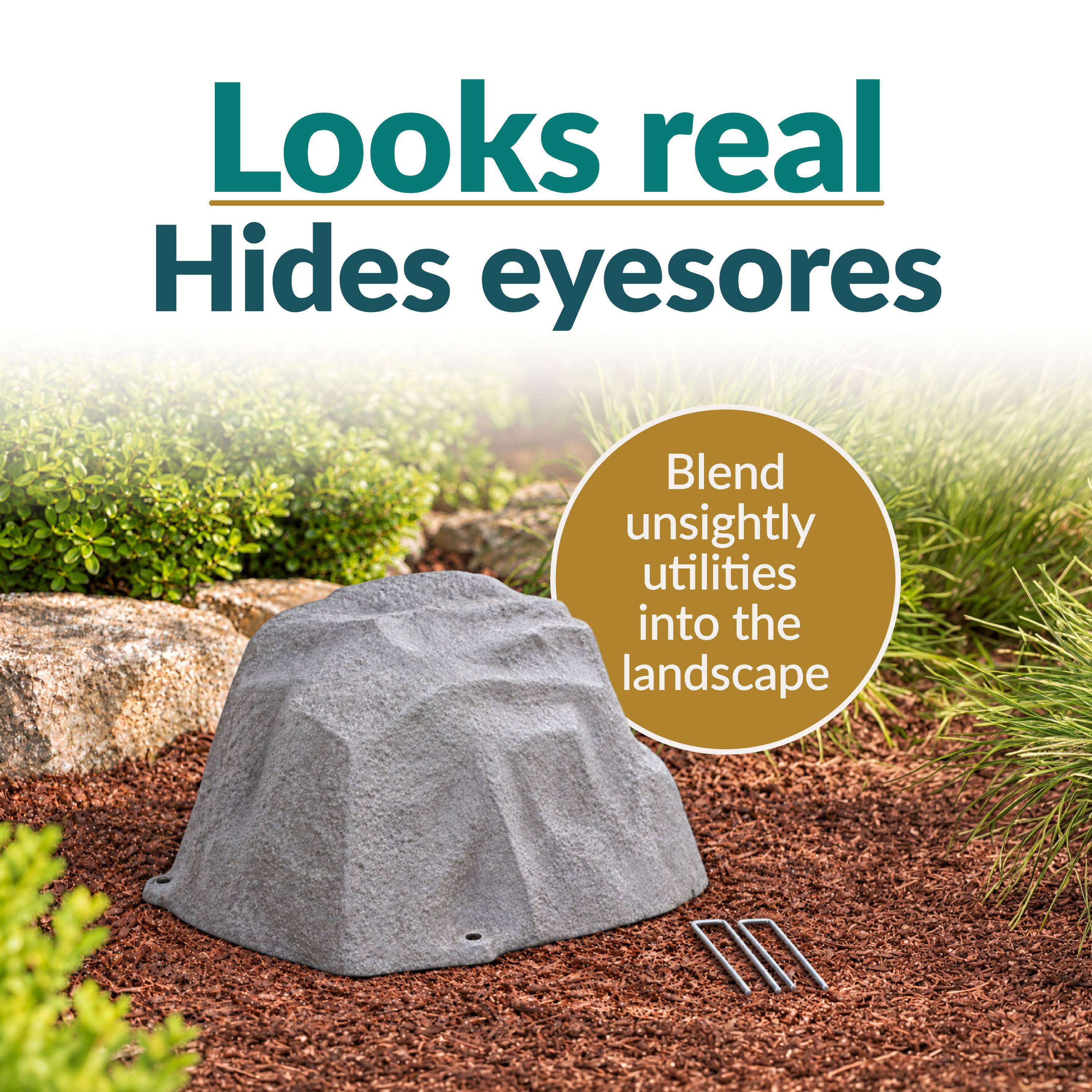 Looks real  
Hides eyesores  

Blend unsightly utilities into the landscape