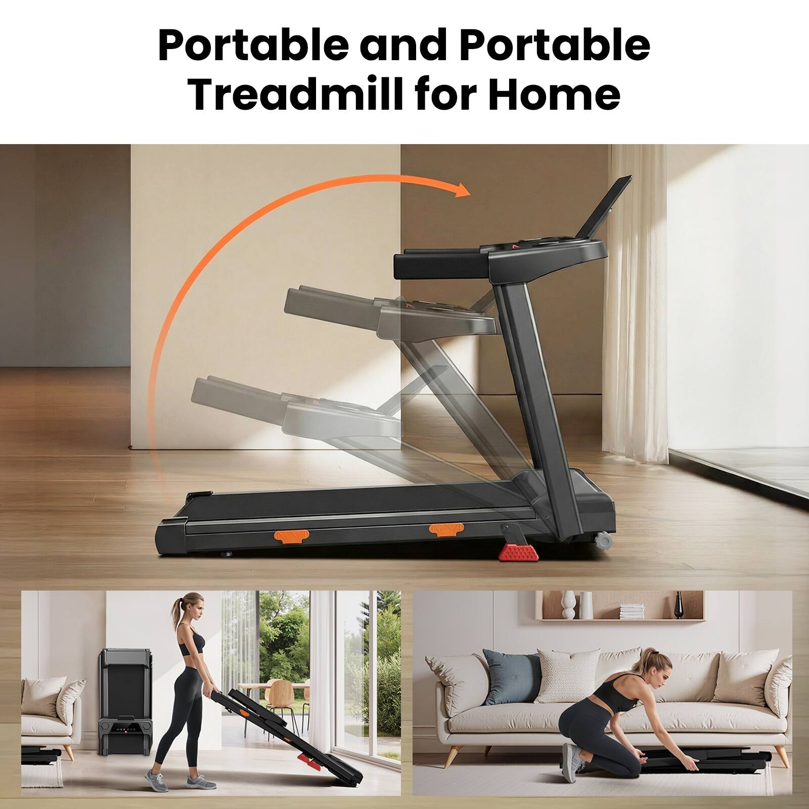Portable and Portable Treadmill for Home