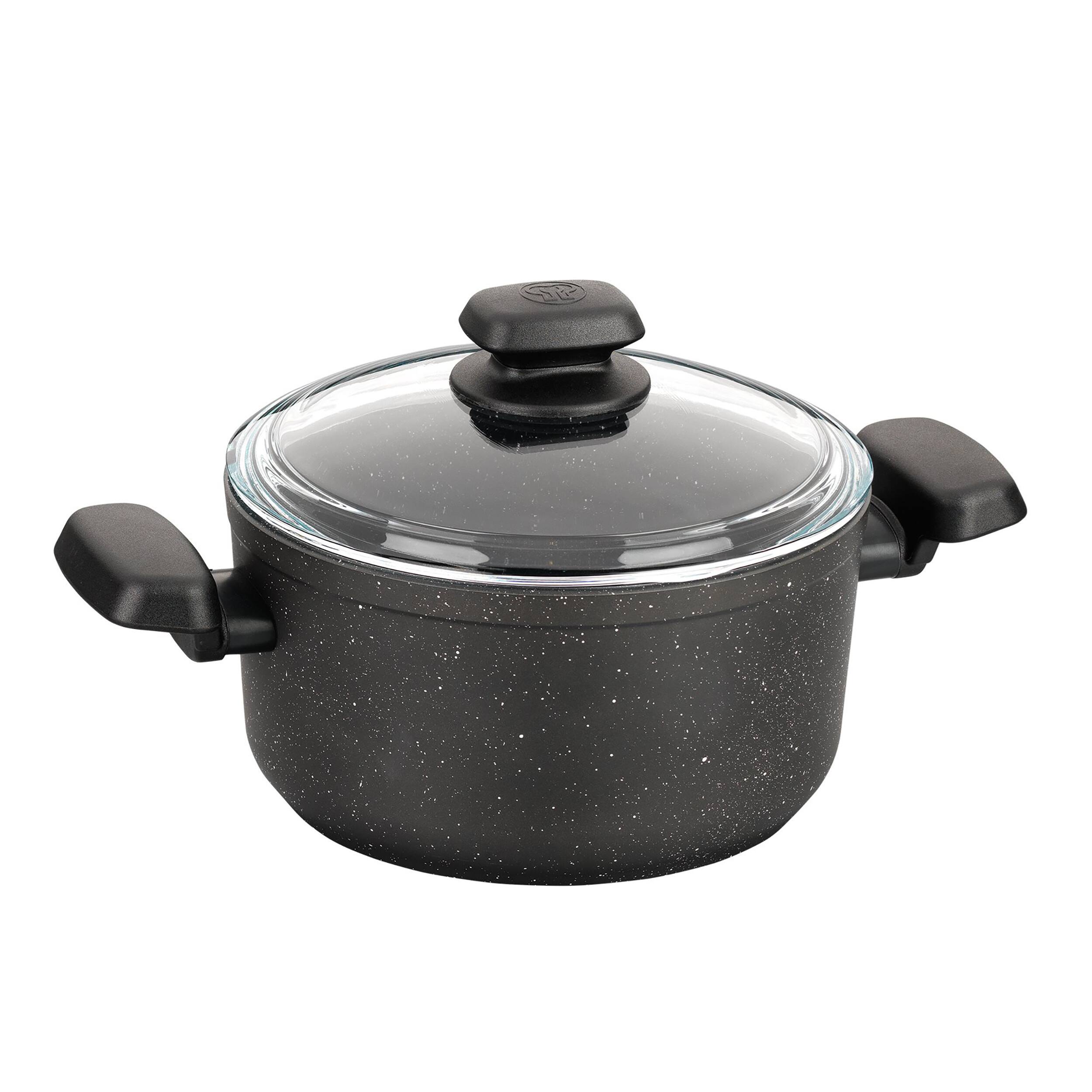 Alt View 2. Korkmaz - Korkmaz Ornella 7 Piece Non Stick Aluminum Cookware Set in Black - Black.