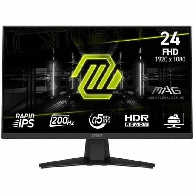 MSI - MAG MAG 242F 24" Class Full HD Gaming LCD Monitor - 16:9 - 23.8" Viewable - Rapid IPS - 1920 x 1080 - Metallic Black