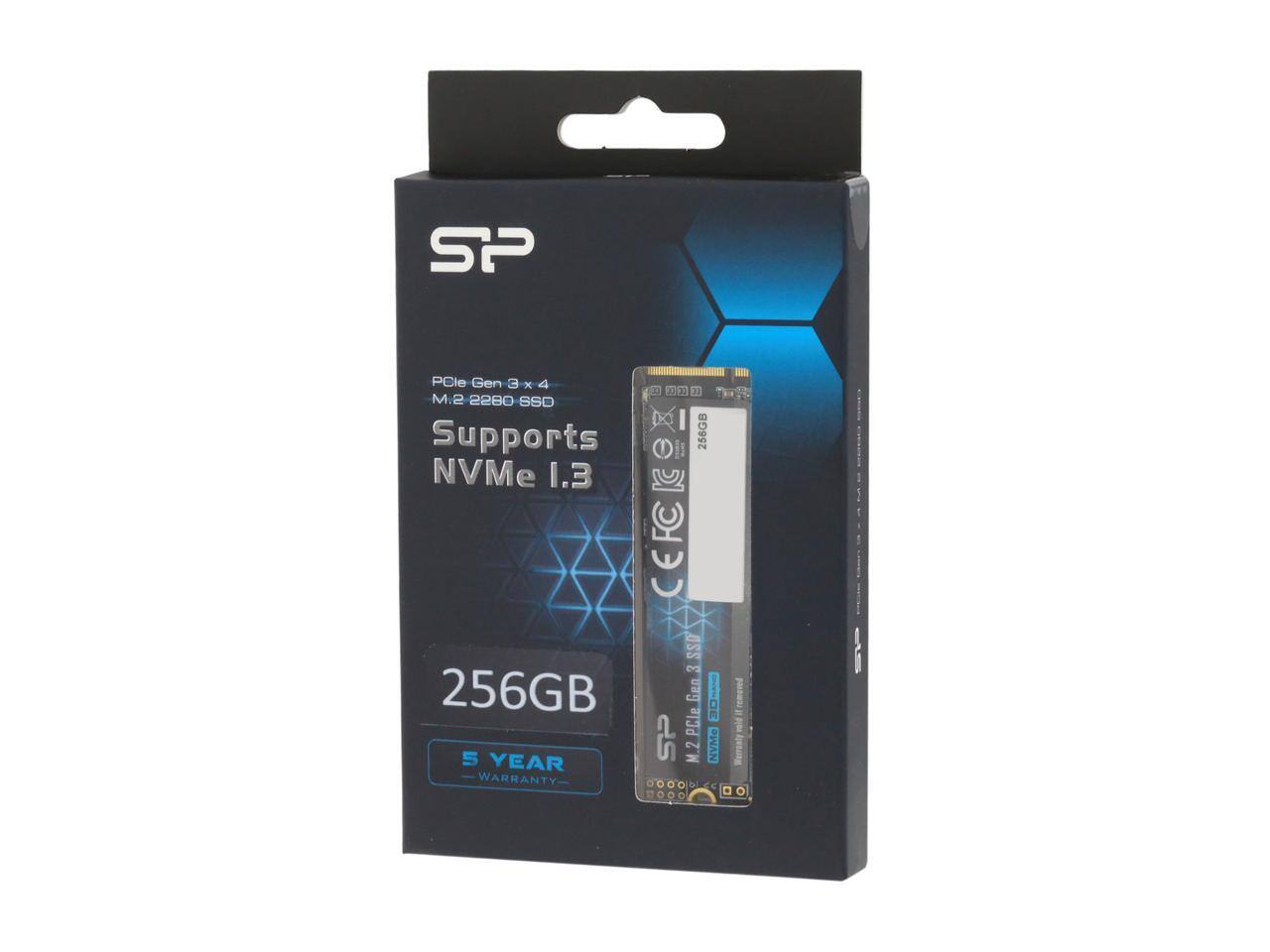 SP PCIe Gen 3 x 4 M.2 2280 SSD  
Supports NVMe 1.3  
256GB  
5 YEAR WARRANTY  
CE FCC