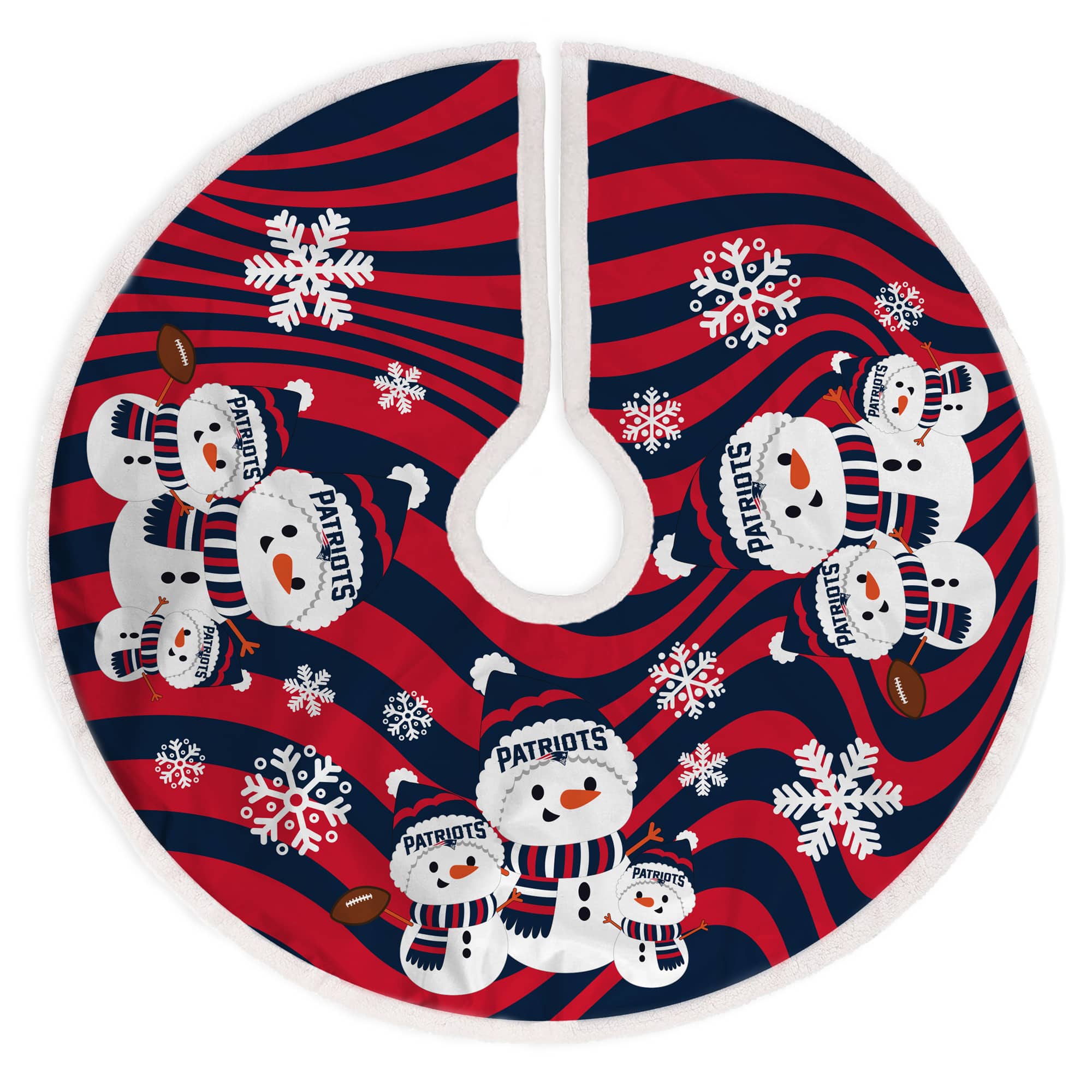 Pegasus - Snowman Sherpa Christmas Tree Skirt - Multicolor