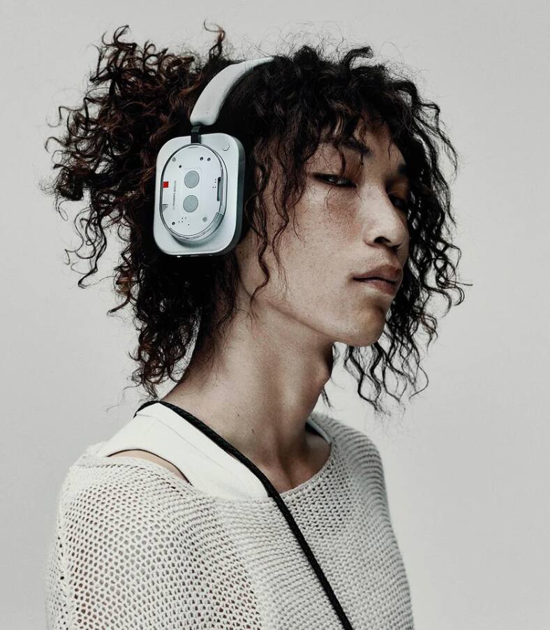 Alt View 1. KEF - Nothing Headphone (1) Hybrid Active Noise Cancelling Headphones, Wireless Over-Ear Headphones with 6 Mics, 80Hrs Playtim - white.