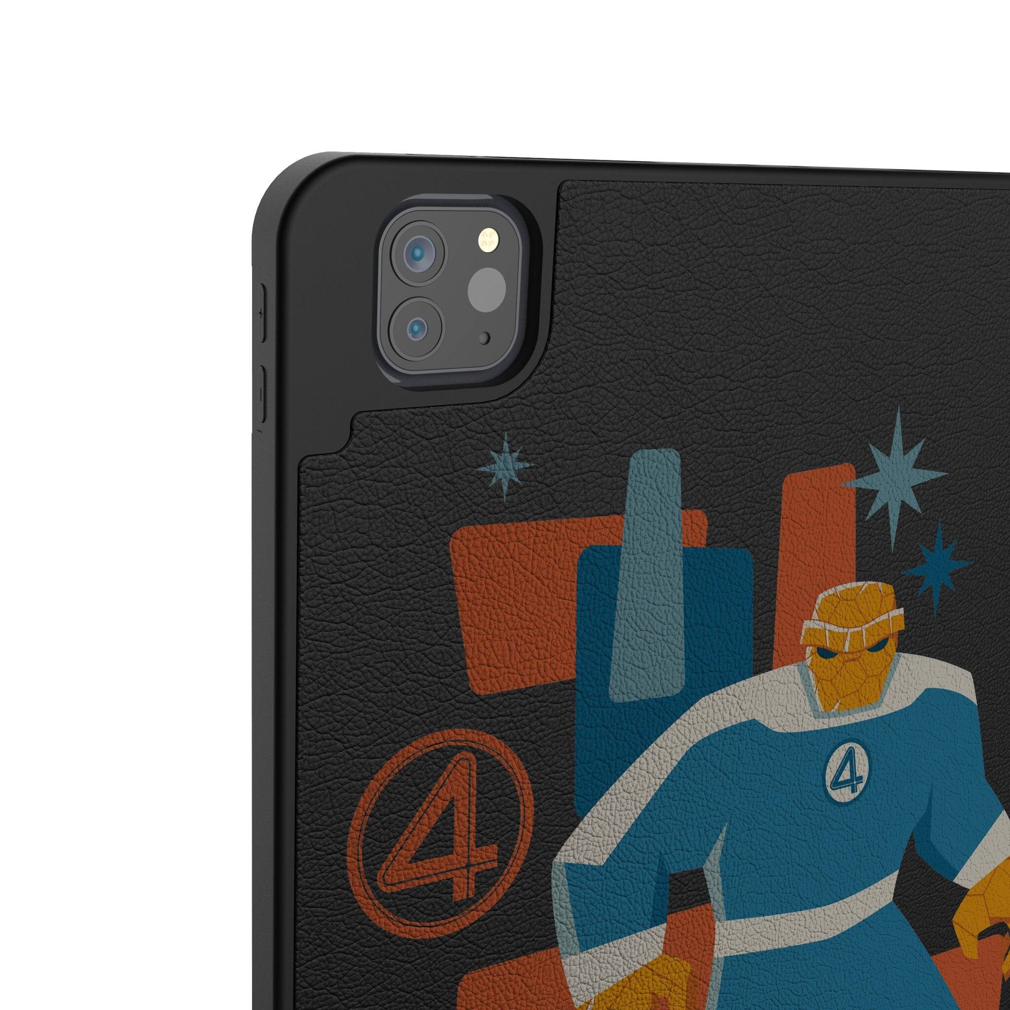 Left. Keyscaper - Marvel Badge Tablet Case - Apple iPad (10th Gen) - The Thing.