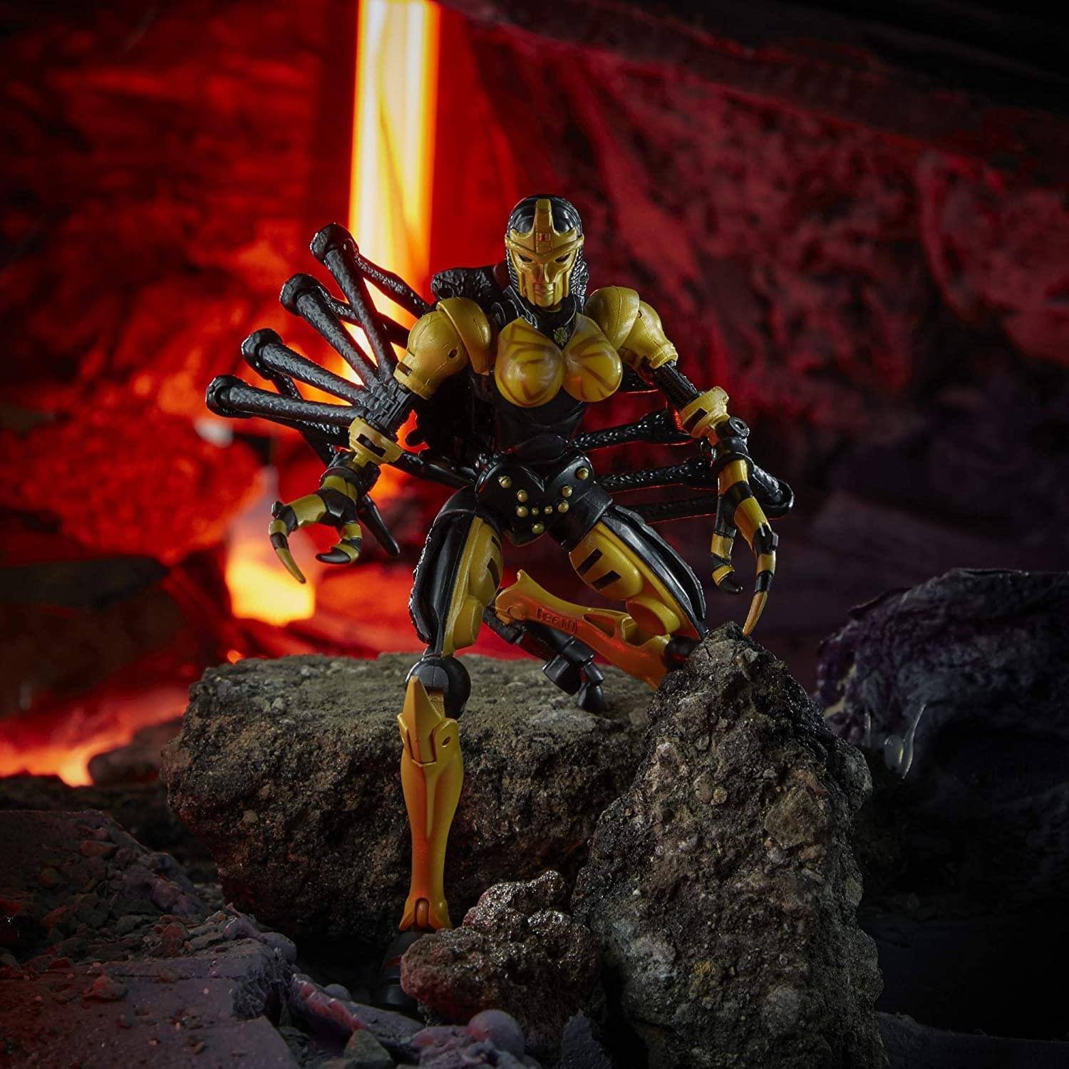 Alt View 2. Hasbro - Transformers Generations War For Cybertron Kingdom Action Figure | Blackarachnia - Gold.