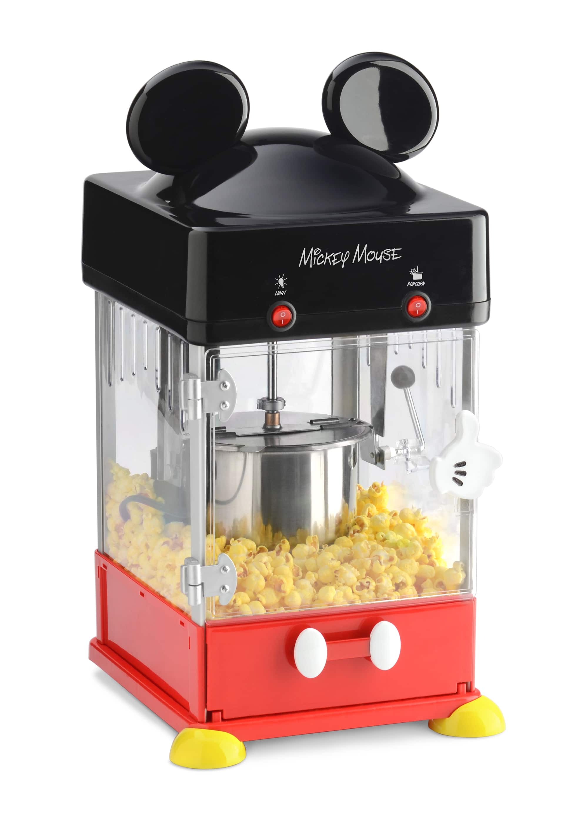 Disney - Mickey Mouse Kettle Style Popcorn Popper - Red