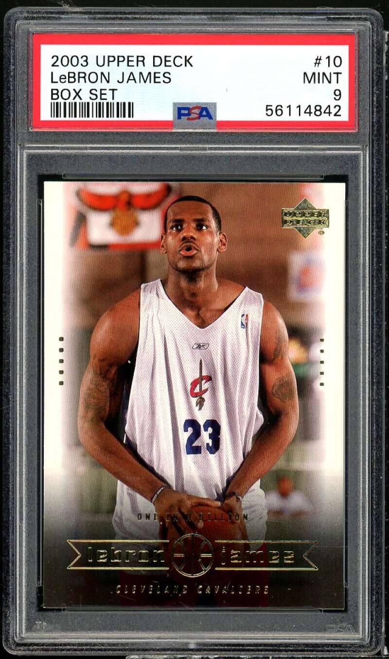 Lebron Rookie Card LeBron James Rookie Card 2003 Upper Deck LeBron James Box Set #10 PSA 9 ...