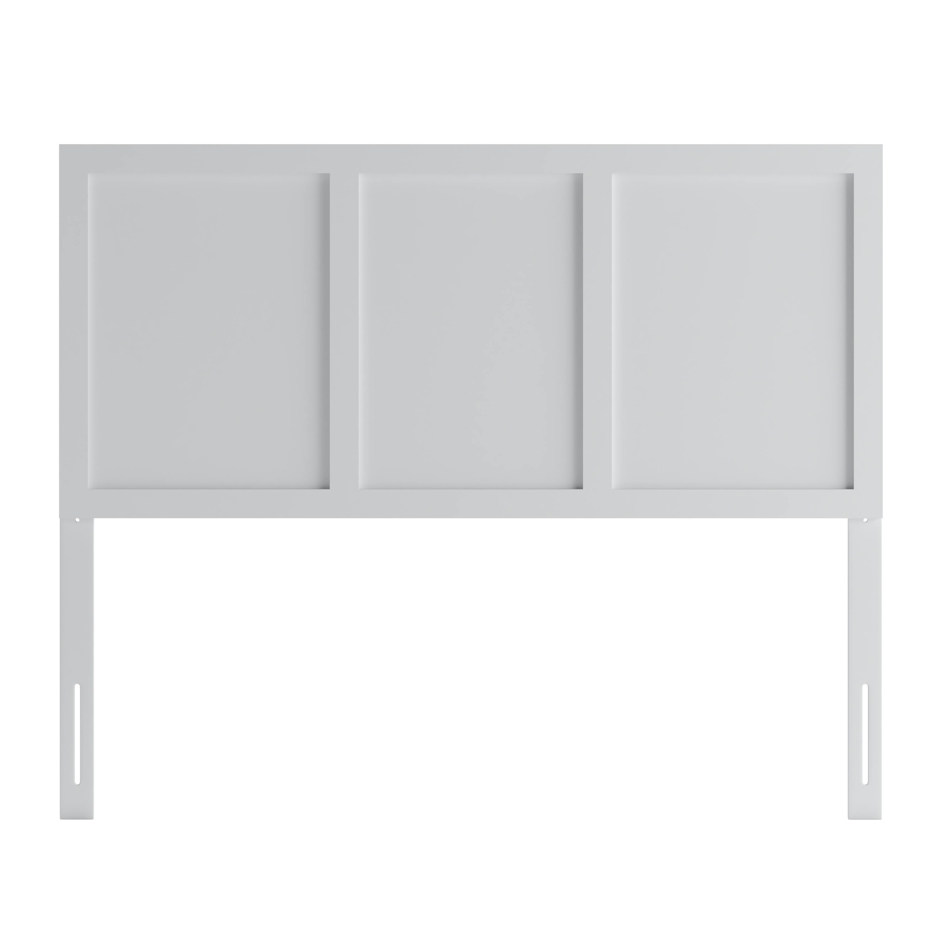 Alt View 9. Emma + Oliver - Omar Paneled Wooden Adjustable Headboard Only - White.