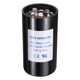 Unique Bargains - CD60 Capacitor 650-780 Mfd, 110-125 VAC Run Motor Start Capacitor 50/60Hz for Fan/Well Pump