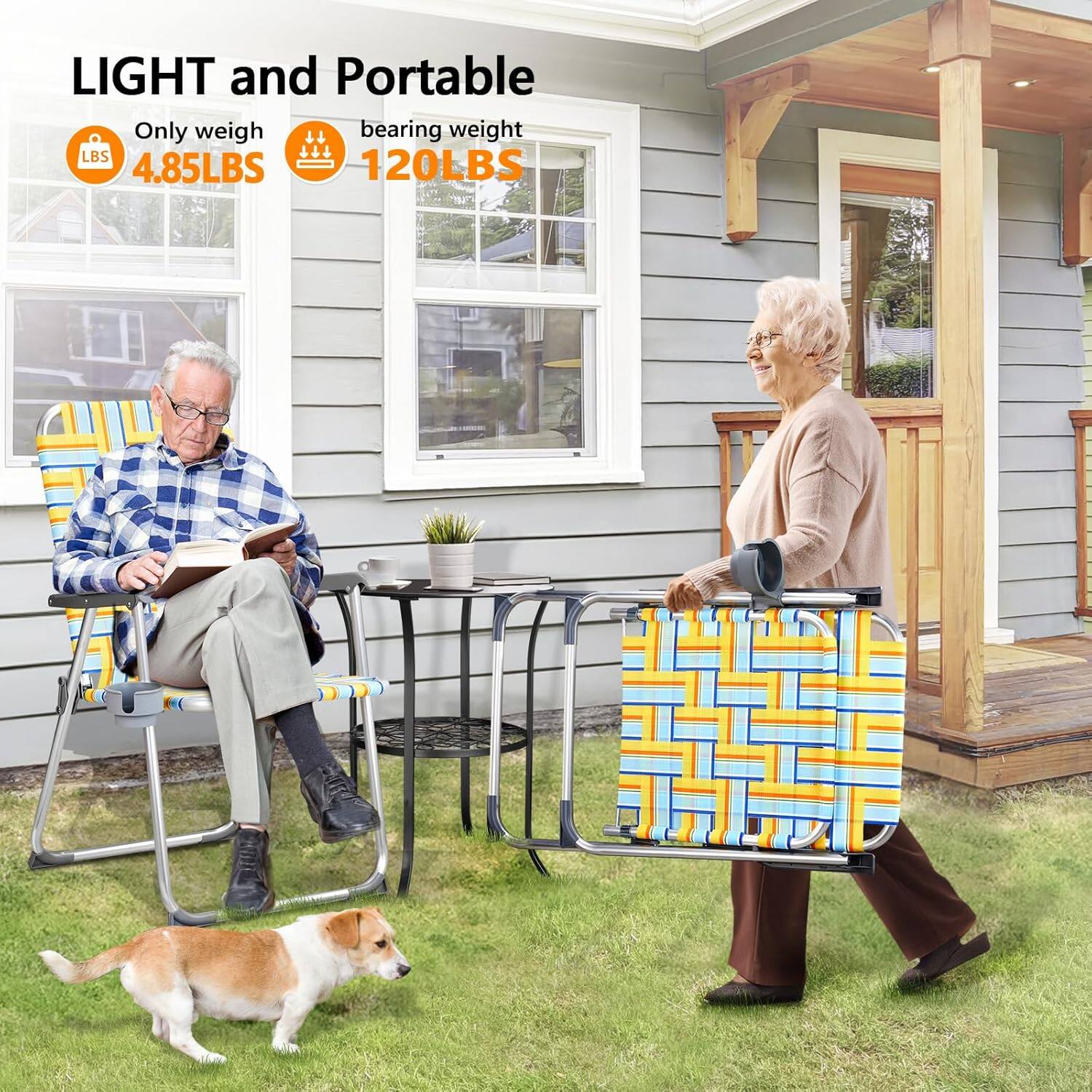 LIGHT and Portable  
Only weigh 4.85LBS  
bearing weight 120LBS