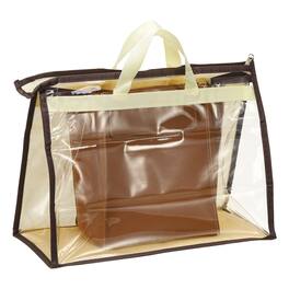 Unique Bargains - Dust Bags for Handbags, Clear Handbag Organizer w/ Zipper Handle, M, for Shoe, Scarf, Clothes, Hat - Beige