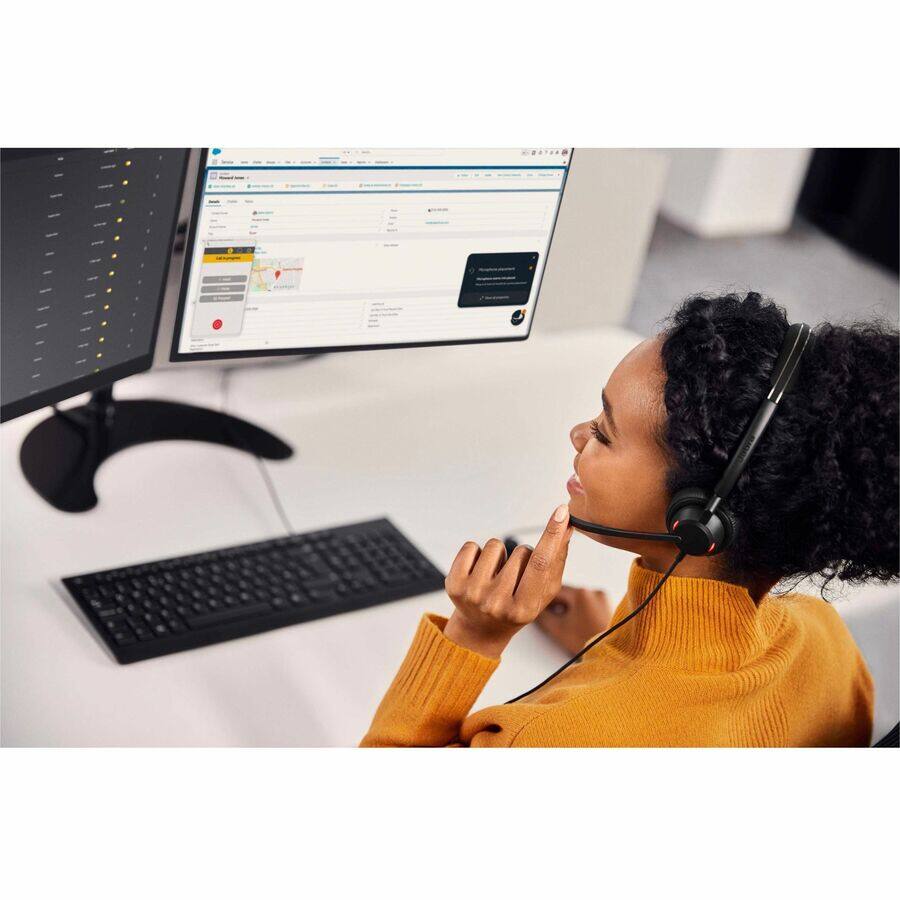 Alt View 7. Jabra - Jabra Engage 50 II Headset - Stereo - USB Type A, USB Type C - Wired - 50 Hz to 20 kHz - Over-the-head, On-ear - Red.