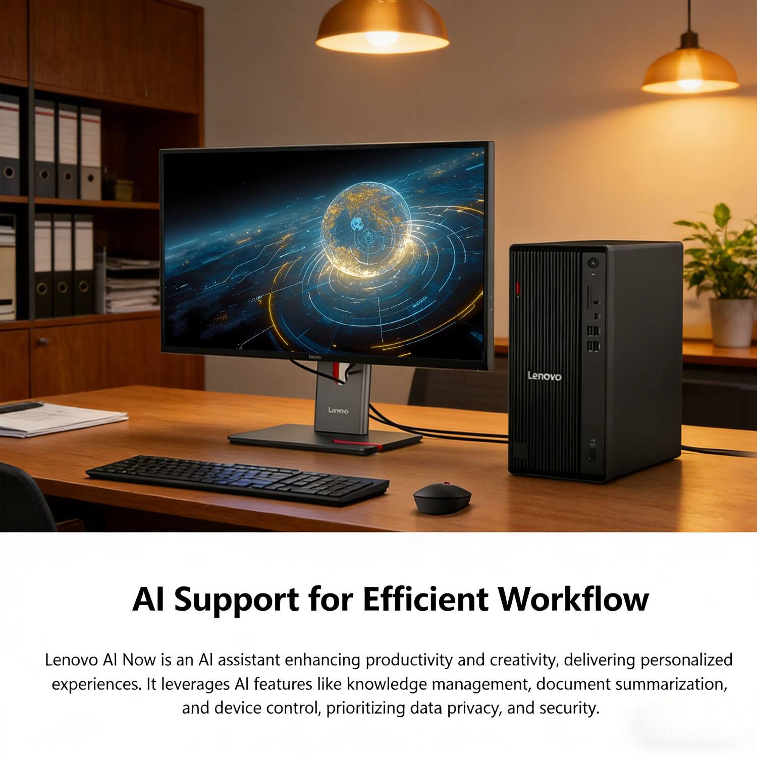 Lenovo AI Now is an AI assistant enhancing productivity and creativity, delivering personalized experiences. It leverages AI features like knowledge management, document summarization, and device control, prioritizing data privacy and security.

AI Support for Efficient Workflow

Lenovo AI Now is an AI assistant enhancing productivity and creativity, delivering personalized experiences. It leverages AI features like knowledge management, document summarization, and device control, prioritizing data privacy and security.