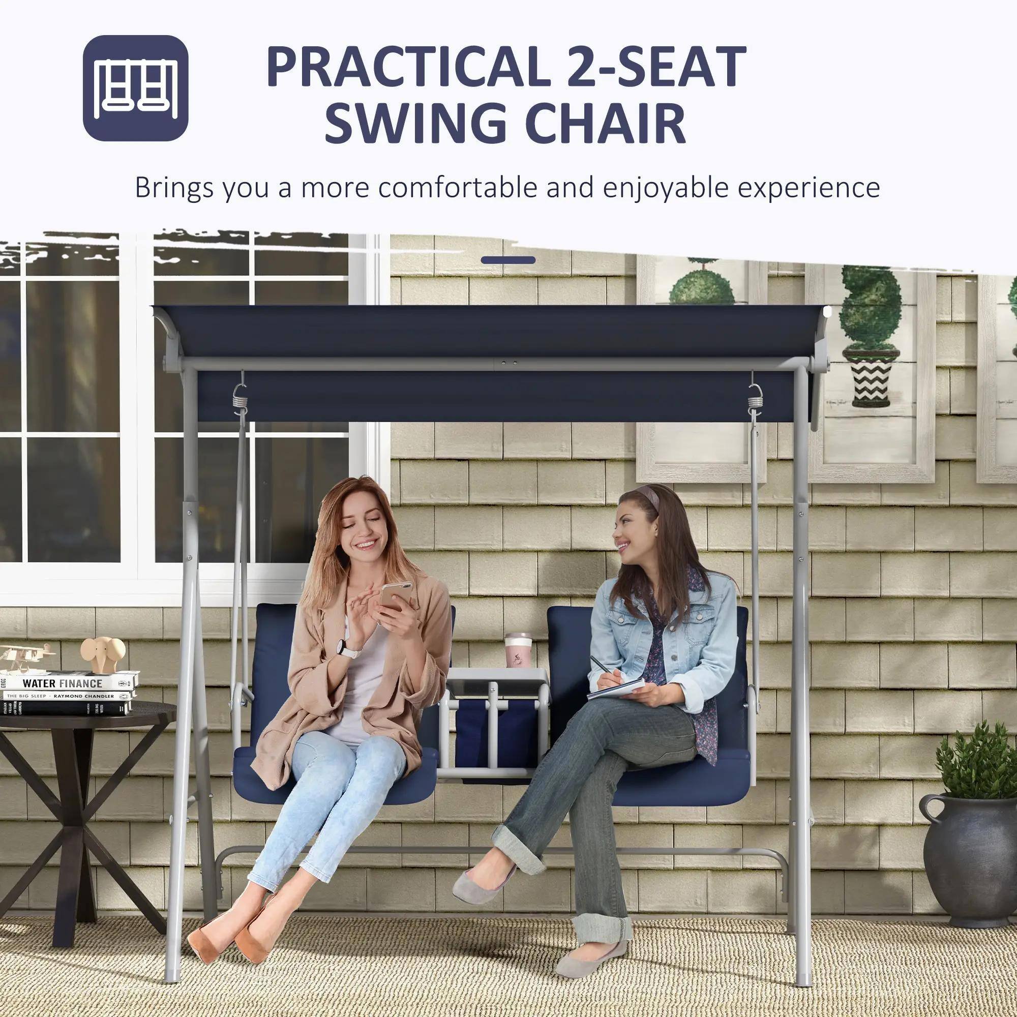 PRACTICAL 2-SEAT SWING CHAIR
Brings you a more comfortable and enjoyable experience