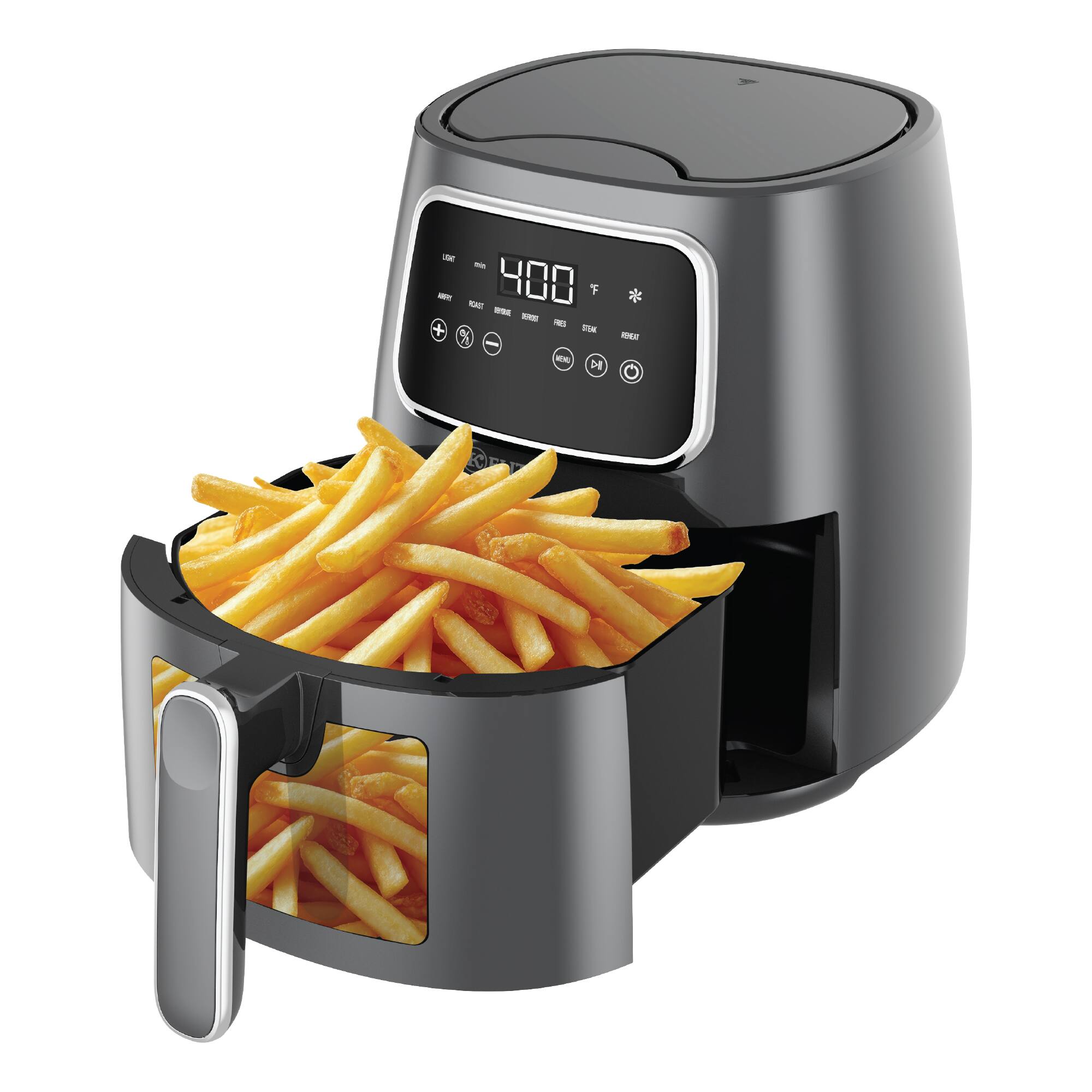 Alt View 1. Kitchen Elite - Kitchen Elite 5.5 Qt. Digital Air Fryer, Countertop Cooker with LED Screen, Grey - Gray.