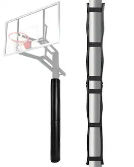 VEVOR - Basketball Pole Pad, 71 inch Tall and 1.2 inch Thick Heavy Duty Wrap Around Pole Padding, Fits 2-6.3 Round - Black