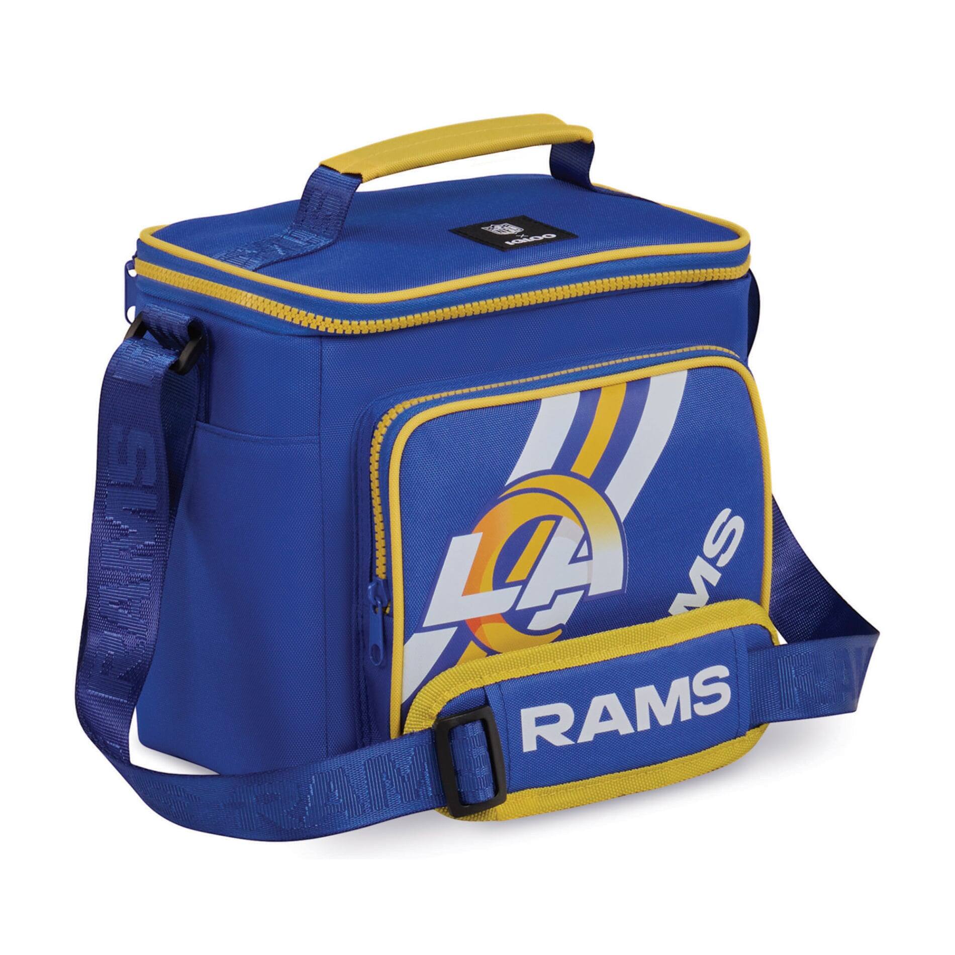 Alt View 2. Igloo - Los Angeles Rams Square Lined 4-Pack Cooler - Blue.