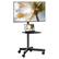 Front. Perlesmith - Mobile Adjustable Height TV Cart with lockable Wheels for 23"–60" TVs, Tilt, Adjustable Height Shelf, Holds up to 88lbs - Black.