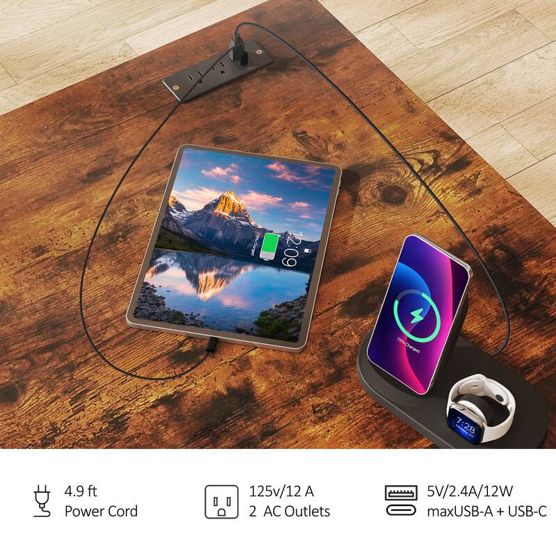 N palun 12:09 75% Charged 7:28 4.9 ft Power Cord 125v/12 A 2 AC Outlets 5V/2.4A/12W maxUSB-A + USB-C