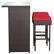 Angle. Costway - 3PCS Patio Rattan Wicker Bar Table Stools Dining Set Cushioned Chairs Garden - Mixed Brown/Red.
