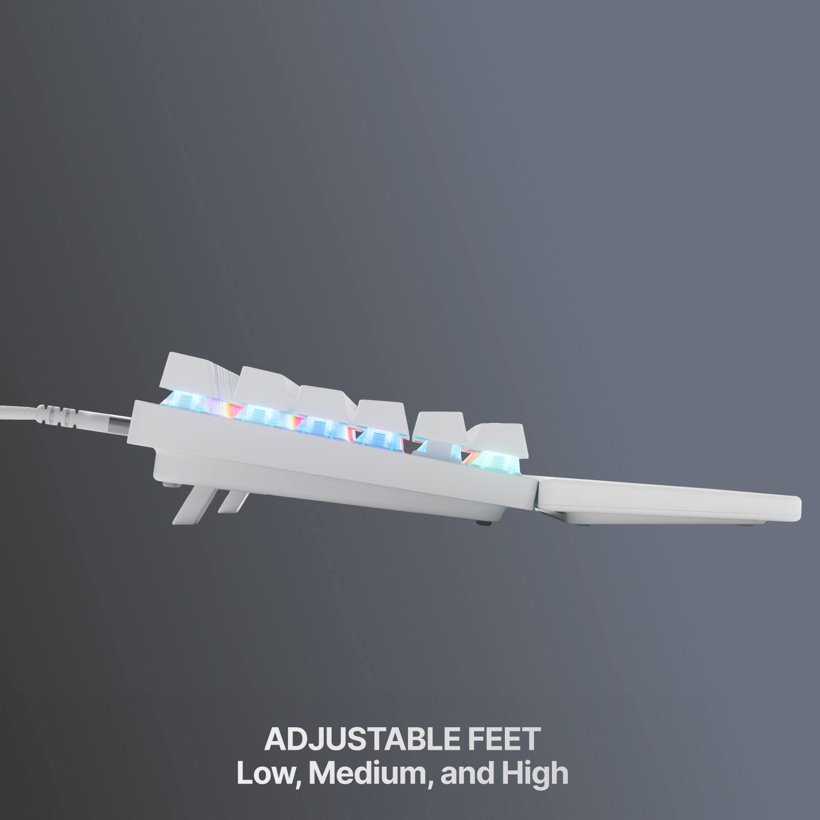 ADJUSTABLE FEET  
Low, Medium, and High