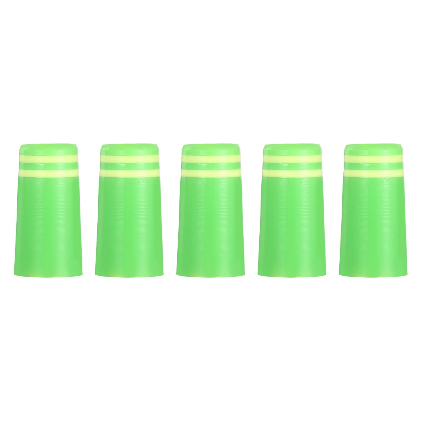 Front. Unique Bargains - Golf Plastic Ferrules, Golf Club Ferrules Fits 0.35In Tapered Steel Shafts, 5pcs - Fits Golfing Club Repair/Replacement - Green, White.