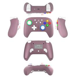 Anbernic - RG P01 Wireless Game Controller with Hall Joysticks RGB Lights and 3-Mode Connection for PC Steam Switch Android iOS - Purple