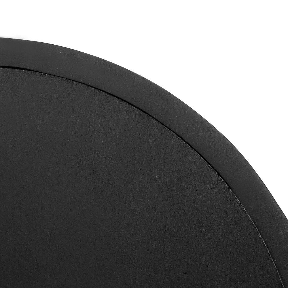 Alt View 2. BreeBe - D20x1.5 Transitional Mango Wood Wall Mirror with Solid Wood Frame for Bathroom Entryway or Leaning Wall Decor - Black.