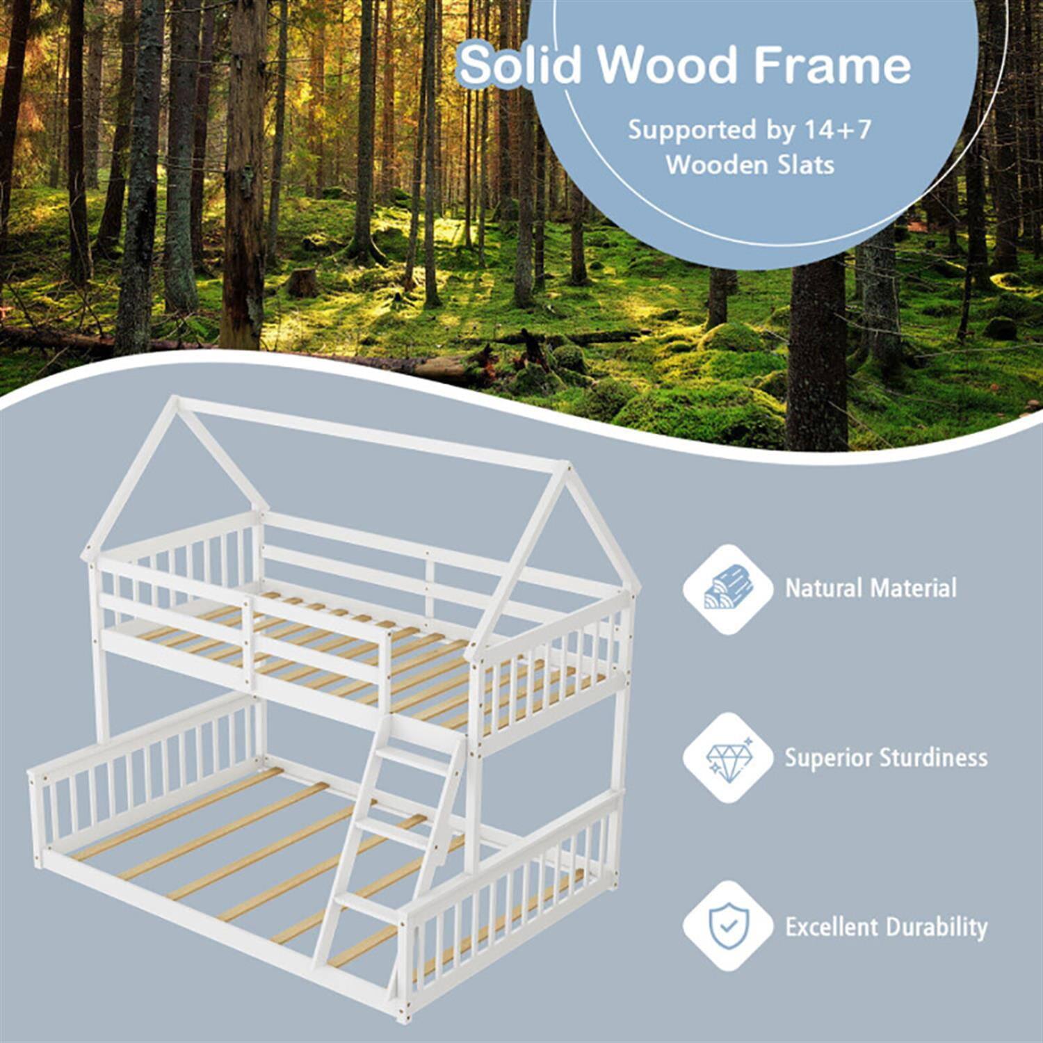 Solid Wood Frame  
Supported by 14+7 Wooden Slats  

Natural Material  
Superior Sturdiness  
Excellent Durability