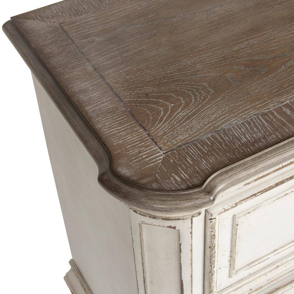 Alt View 4. Liberty Furniture Industries - Magnolia Manor 2 Drawer Night Stand in Antique White - White.